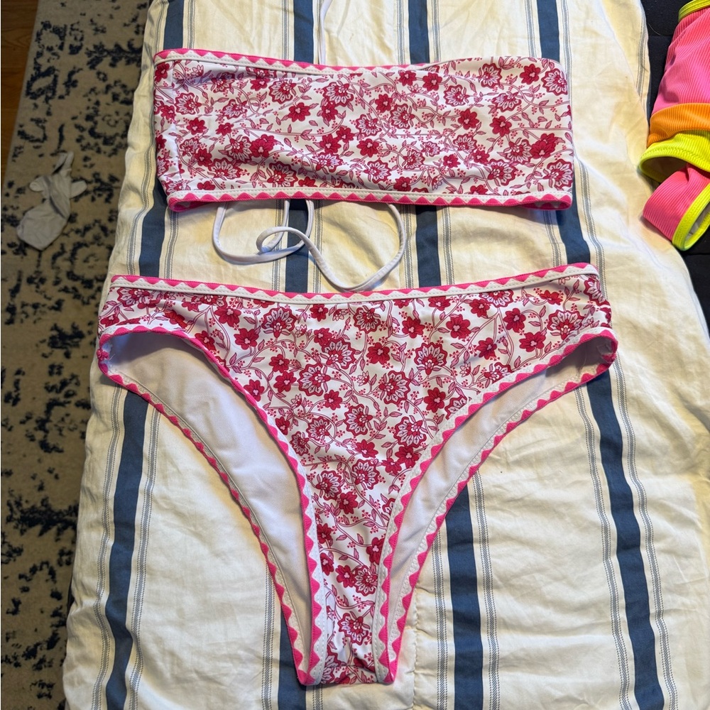 SHEIN Pink Floral Bikini Set